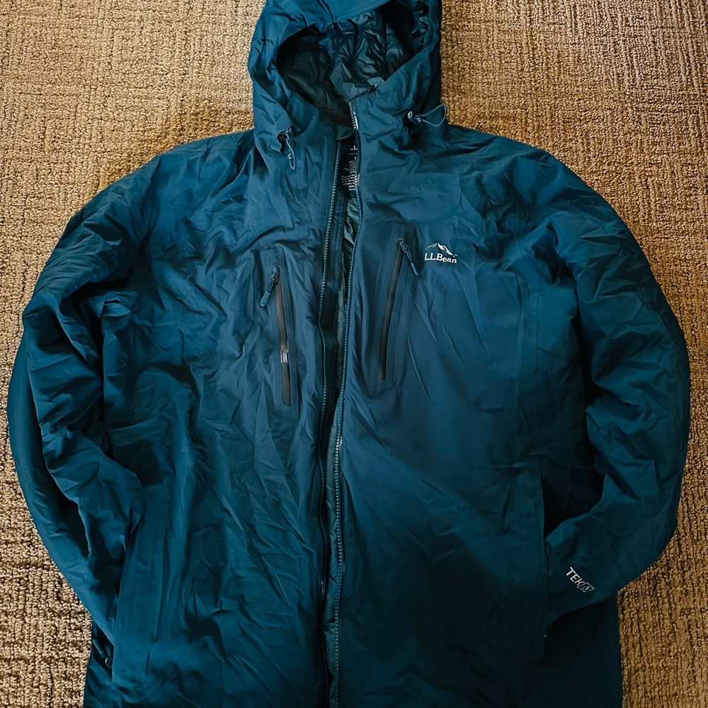 LL Bean Packaway Primaloft waterproof Men’s Jacket Large